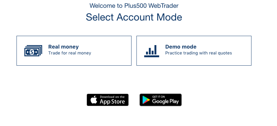 Traders can either trade with real money or use the demo account.